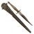 Original British WWII Second Pattern Fairbairn-Sykes Fighting Knife Blade-Marked by Wilkinson with Crossguard Curved to Mimic 1st Pattern & Sheath