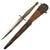 Original British WWII Second Pattern Fairbairn-Sykes Fighting Knife Blade-Marked by Wilkinson with Crossguard Curved to Mimic 1st Pattern & Sheath