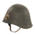 Original Danish WWI Model 1923 Steel Army Helmet with Original Liner & Chinstrap Configuration and Front Badge - Excellent