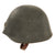 Original Danish WWI Model 1923 Steel Army Helmet with Original Liner & Chinstrap Configuration and Front Badge - Excellent