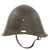 Original Danish WWI Model 1923 Steel Army Helmet with Original Liner & Chinstrap Configuration and Front Badge - Excellent