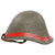 Original Netherlands WWII Dutch M34 Steel Helmet With Badge and Painted Red Civil Protection Band - Complete