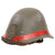 Original Netherlands WWII Dutch M34 Steel Helmet With Badge and Painted Red Civil Protection Band - Complete