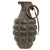 Original U.S. Pre-WWII Inert MkII Pineapple Fragmentation Grenade with “Cutback” Fuze, Short Spoon, Screw Bottom, and Grey H.E. Paint