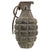 Original U.S. Pre-WWII Inert MkII Pineapple Fragmentation Grenade with “Cutback” Fuze, Short Spoon, Screw Bottom, and Grey H.E. Paint