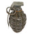 Original U.S. WWII Inert MkII Pineapple Grenade with Yellow Ring and M10A3 Fuze by The American Fireworks Company - Excellent