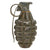 Original U.S. WWII Inert MkII Pineapple Grenade with Yellow Ring and M10A3 Fuze by The American Fireworks Company - Excellent