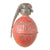 Original French WWI Red Painted Practice Model 1914 OF1 Egg Hand Grenade circa 1915 - 1917 - Inert