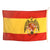 Original Spanish Post-WWII Era National Flag of Francoist Spain with Ropes - 38 ½ x 58”