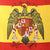 Original Spanish Post-WWII Era National Flag of Francoist Spain with Ropes - 38 ½ x 58”