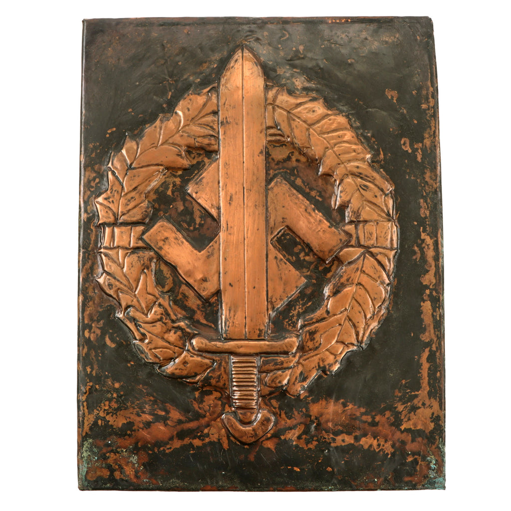 Original German Pre-WWII / WWII SA Sports Badge Emblem Copper Wall Relief Plaque