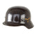 Original German WWII Luftwaffe Double Decal M35 Steel Helmet with 1939 Dated 57cm Liner and Chinstrap, Stamped EF64
