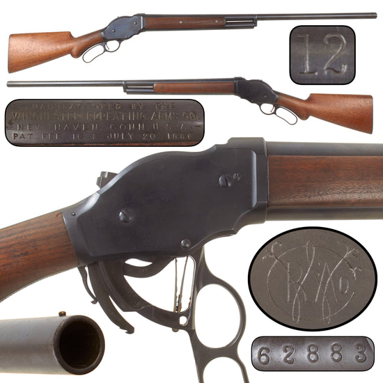 Original U.S. Winchester Model 1887 Lever Action 12 Gauge Shotgun with Excellent 32" Barrel Made in 1897, Serial No. 62883