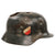 Original German WWII Heavily Impact Damaged Luftwaffe M35 Double Decal Steel Helmet Shell, Stamped Q66