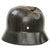 Original German WWII Heavily Impact Damaged Luftwaffe M35 Double Decal Steel Helmet Shell, Stamped Q66