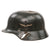 Original German WWII Heavily Impact Damaged Luftwaffe M35 Double Decal Steel Helmet Shell, Stamped Q66