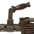 Original U.S. WWII Type Browning 1919A6 Inert Display Machine Gun with Bipod, Shoulder Stock, Carry Handle, and Dummy Ammo in Can