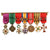 Original WWII / Postwar Belgian Escapee & Allied Service Seven-Decoration Miniature Medal Bar with Arthus Bertrand Paris Case