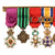 Original WWII / Postwar Belgian Escapee & Allied Service Seven-Decoration Miniature Medal Bar with Arthus Bertrand Paris Case