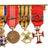 Original WWII / Postwar Belgian Escapee & Allied Service Seven-Decoration Miniature Medal Bar with Arthus Bertrand Paris Case