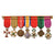 Original WWII / Postwar Belgian Escapee & Allied Service Seven-Decoration Miniature Medal Bar with Arthus Bertrand Paris Case