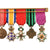 Original WWII / Postwar Belgian Escapee & Allied Service Seven-Decoration Miniature Medal Bar with Arthus Bertrand Paris Case