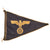 Original German WWII Kriegsmarine Vehicle Service Pennant with Embroidered Eagle – Dienstwimpel am Kraftwagen