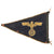 Original German WWII Kriegsmarine Vehicle Service Pennant with Embroidered Eagle – Dienstwimpel am Kraftwagen