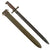 Original U.S. WWI Occupation Era M1905 Springfield 16 inch Rifle Bayonet Marked S.A. with WWII M3 USN Mk I Scabbard - Dated 1919 Original Items