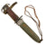 Original U.S. WWII M4 Bayonet by Utica Cutlery for the M1 Carbine with Factory Variant Wooden Handle & M8 Scabbard by B.M. Co