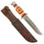 Original U.S. WWII Navy Named Modified KA-BAR Knife with Stacked Transparent Grip & USN Sheath Original Items