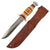 Original U.S. WWII Navy Named Modified KA-BAR Knife with Stacked Transparent Grip & USN Sheath Original Items