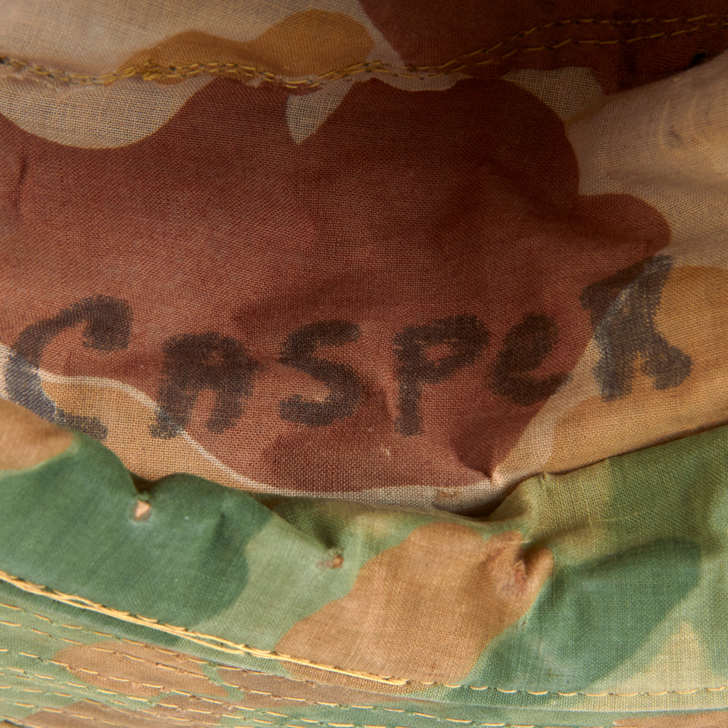 Original U.S. WWII USMC Frogskin Camouflage Foul Weather Hat - Casper ...
