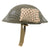 Original Canadian WWII MkII Brodie Steel Helmet in Large Size with Painted Unit Flash and Australian-Made Field Dressing - Dated 1941
