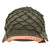 Original West German Bundesgrenzschutz M1953 M53 Steel Helmet with Net & Complete Liner - Size 60