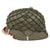 Original West German Bundesgrenzschutz M1953 M53 Steel Helmet with Net & Complete Liner - Size 60