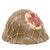 Original WWII Thailand Medic-Painted Combat Helmet with Net - Converted Japanese Type 90 Helmet Original Items