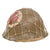 Original WWII Thailand Medic-Painted Combat Helmet with Net - Converted Japanese Type 90 Helmet Original Items