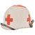 Original U.S. Vietnam War Era Navy Corpsman Red Cross Painted Medic’s Front Seam Swivel Bale M1 Helmet with Updated Firestone Liner