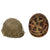 Original U.S. WWII Schlueter Front-Seam Swivel-Bale M1 Helmet with Westinghouse Liner and Period Helmet Net