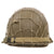Original U.S. WWII Schlueter Front-Seam Swivel-Bale M1 Helmet with Westinghouse Liner and Period Helmet Net