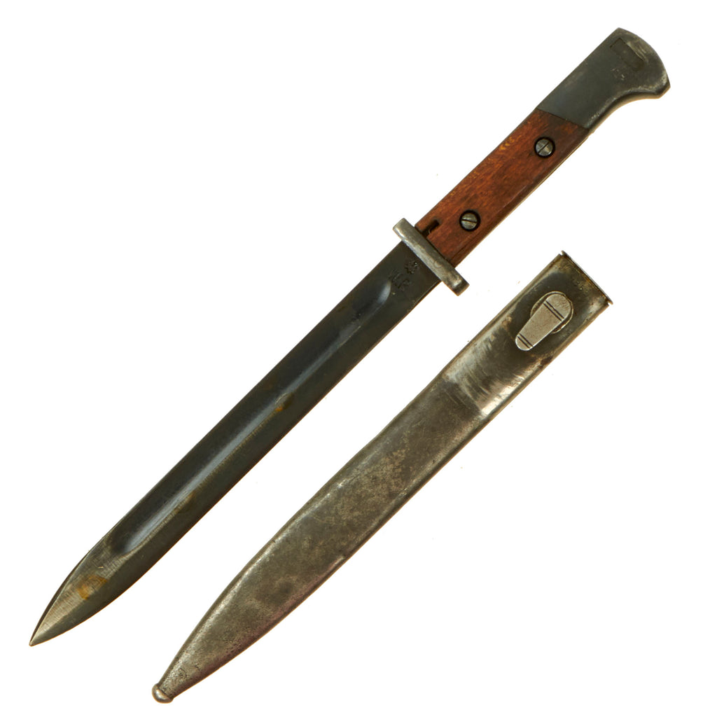 Original Pre-WWII Polish Wz 22 Mauser Bayonet by PERKUN with German 1936 Dated 98K Scabbard Original Items