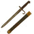 Original Italian M1871/1915 Vetterli Rifle Shortened Bayonet by Turin Arsenal with Scabbard Original Items