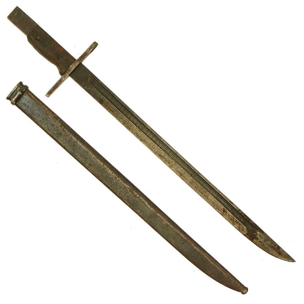 Original Japanese Late WWII Arisaka Type 30 Last Ditch Bayonet with Scabbard by Jinsen Arsenal in Korea Original Items