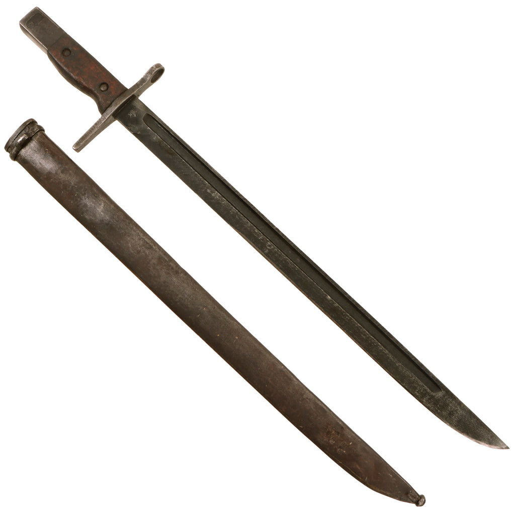 Original Japanese Late WWII Arisaka Type 30 Last Ditch Bayonet & Steel Scabbard by Jinsen Rikugun Zoheisho Arsenal