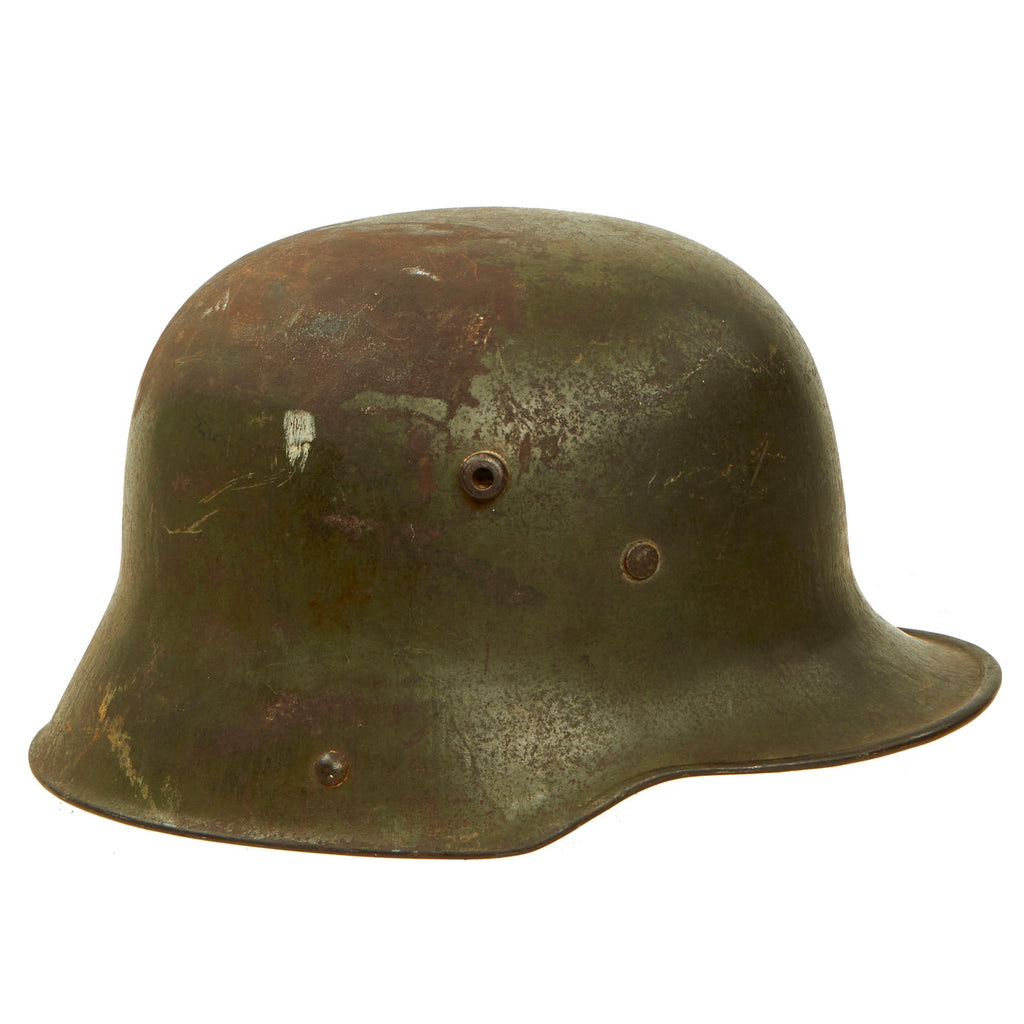 Original Imperial German WWI M16 Stahlhelm Helmet Shell with Steel Liner Band - marked Si.66 Original Items