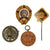 Original WWI / WWII Era European & North American Military Medal Lot - 19 Items Total Original Items