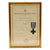 Original Italian WWII Framed War Merit Cross Medal with Original Certificate Named to Pietro Lombardi - 10½ x 14⅝” Original Items