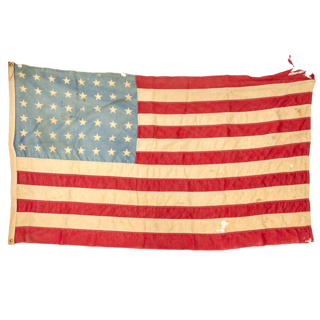Original U.S. WWII Era Service-Worn 48 Star Flag by Valley Forge Flag Co. - 3 x 5 Feet Original Items