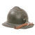 Original French WWI Miniature Model M1915 Adrian Helmet Inkwell with Chinstrap & Inkpot - Rare